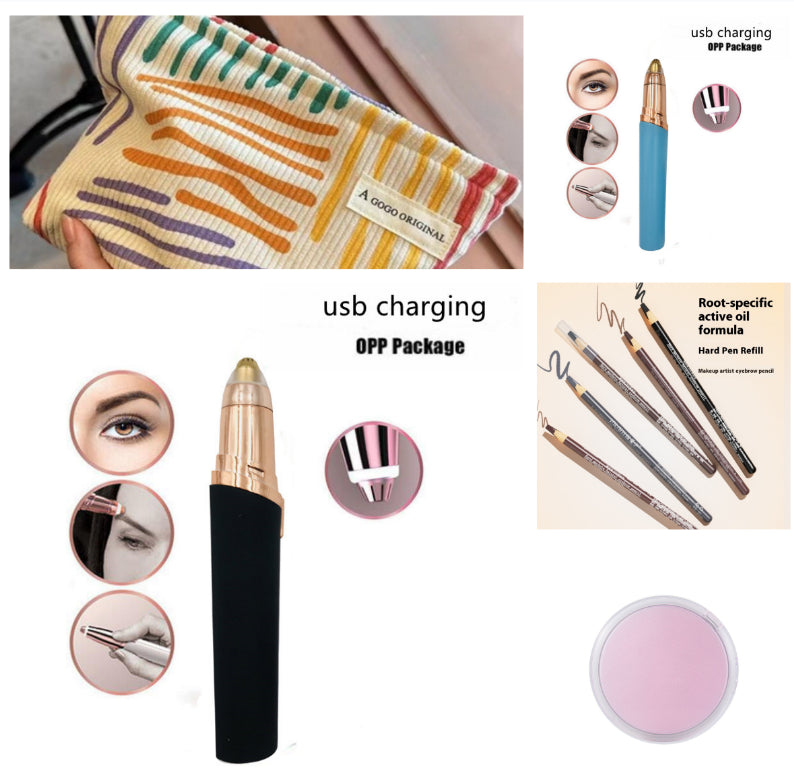 Eyebrow Epilator Maquiagem Profissional Completa Trymer Do Brwi Eye Brow Trimmer For Rasoir Visage Femme Make Up Eye Brow Shaper