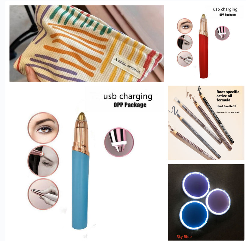 Eyebrow Epilator Maquiagem Profissional Completa Trymer Do Brwi Eye Brow Trimmer For Rasoir Visage Femme Make Up Eye Brow Shaper