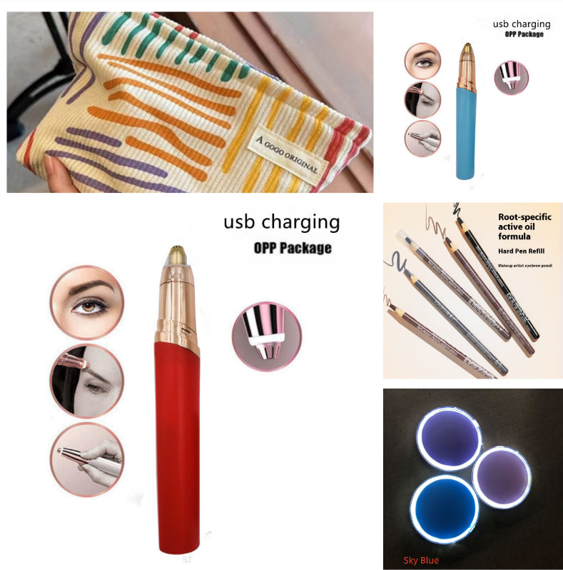 Eyebrow Epilator Maquiagem Profissional Completa Trymer Do Brwi Eye Brow Trimmer For Rasoir Visage Femme Make Up Eye Brow Shaper