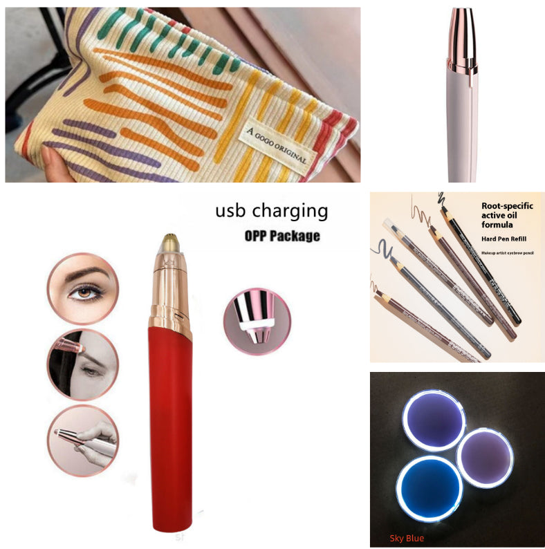 Eyebrow Epilator Maquiagem Profissional Completa Trymer Do Brwi Eye Brow Trimmer For Rasoir Visage Femme Make Up Eye Brow Shaper