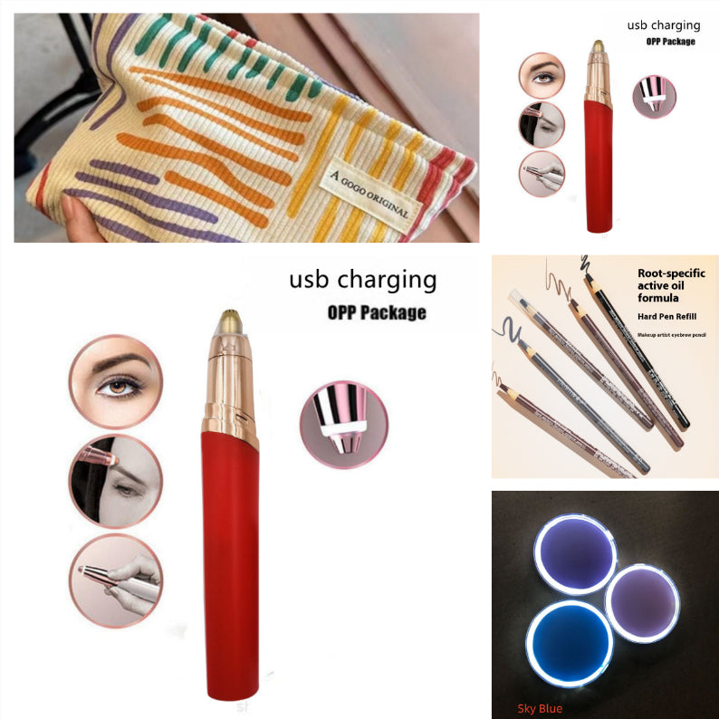 Eyebrow Epilator Maquiagem Profissional Completa Trymer Do Brwi Eye Brow Trimmer For Rasoir Visage Femme Make Up Eye Brow Shaper