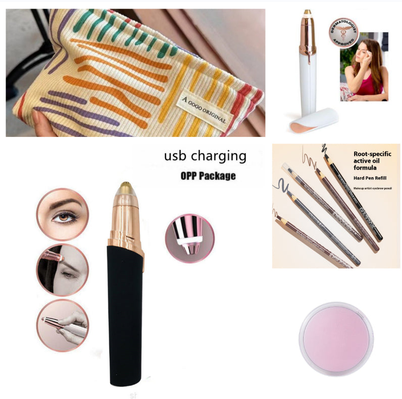 Eyebrow Epilator Maquiagem Profissional Completa Trymer Do Brwi Eye Brow Trimmer For Rasoir Visage Femme Make Up Eye Brow Shaper