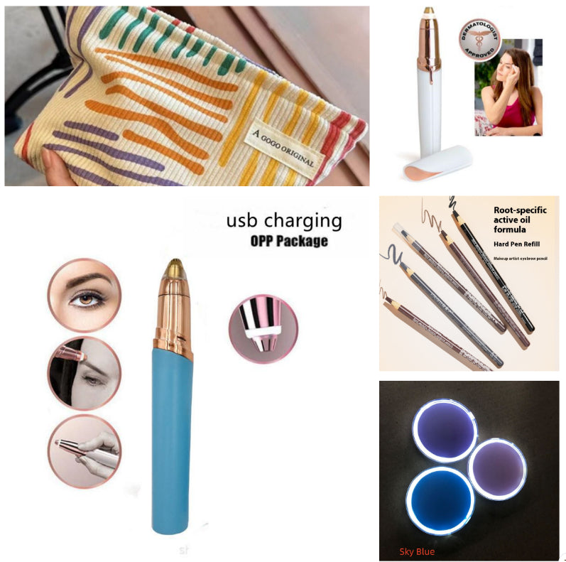 Eyebrow Epilator Maquiagem Profissional Completa Trymer Do Brwi Eye Brow Trimmer For Rasoir Visage Femme Make Up Eye Brow Shaper