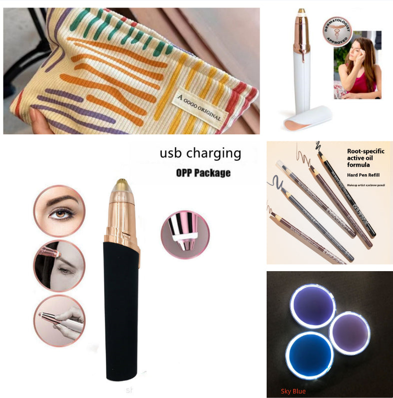 Eyebrow Epilator Maquiagem Profissional Completa Trymer Do Brwi Eye Brow Trimmer For Rasoir Visage Femme Make Up Eye Brow Shaper