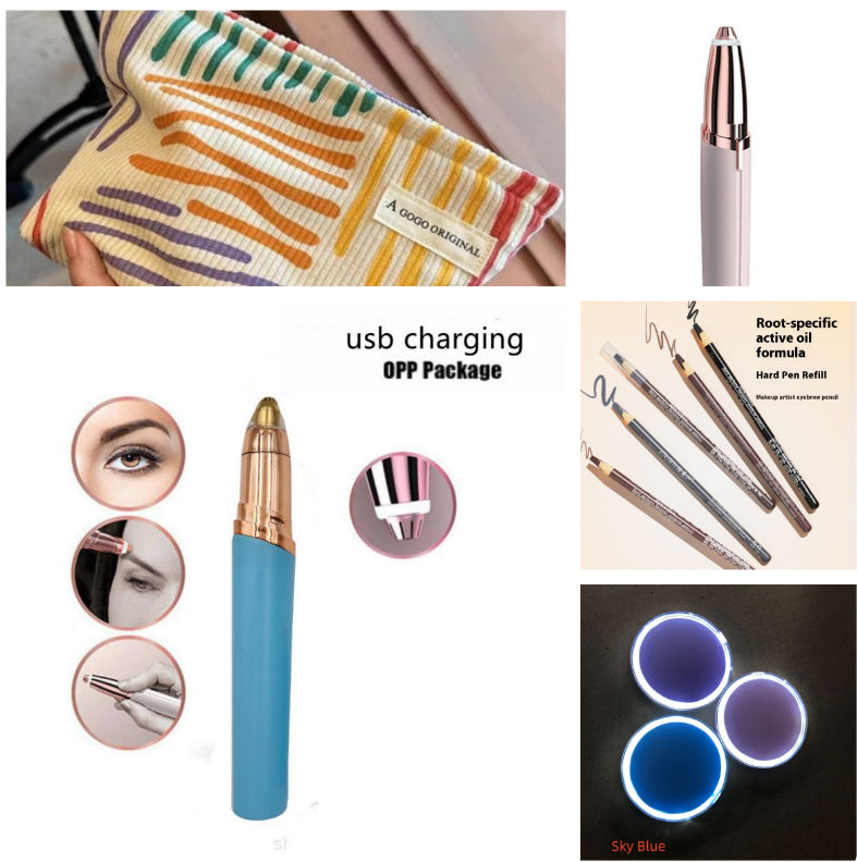 Eyebrow Epilator Maquiagem Profissional Completa Trymer Do Brwi Eye Brow Trimmer For Rasoir Visage Femme Make Up Eye Brow Shaper